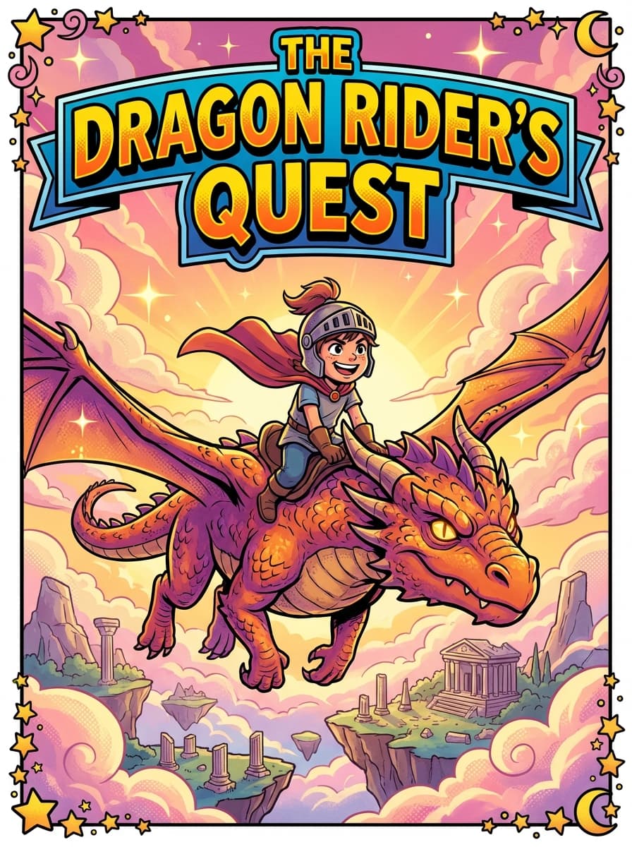 The Dragon's New Friend — a Comic Hero illustration of Luna's dragon adventure story