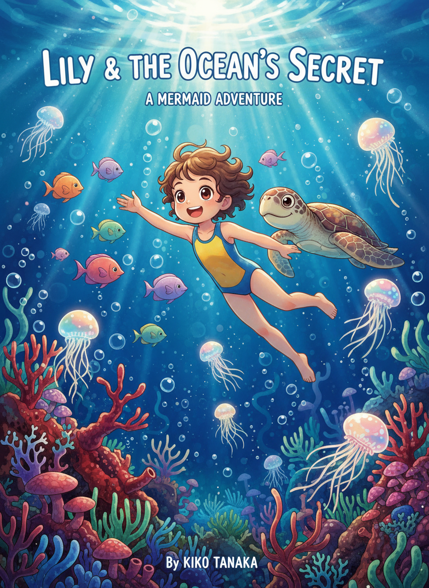 The Coral Kingdom — a Studio Ghibli illustration of Aria's underwater quest story